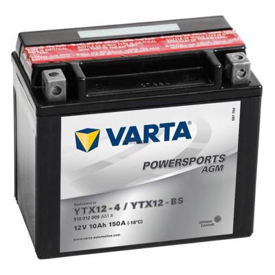 Varta Powersports AGM Active 510909017A512 akkumultor, 12V 10Ah 170A, YTX12-4 Aut akkumultor, 12V alkatrsz vsrls, rak